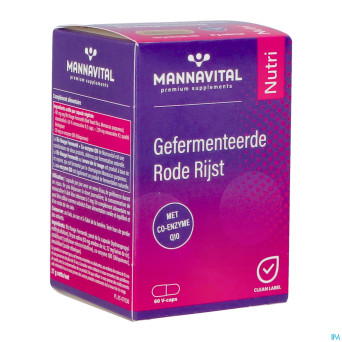 Mannavital riz rouge fermente v-caps 60