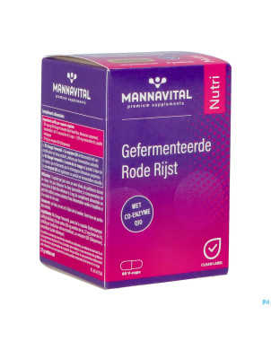 Mannavital riz rouge fermente v-caps 60