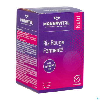Mannavital riz rouge fermente v-caps 60