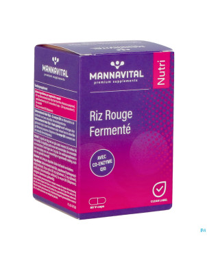 Mannavital riz rouge fermente v-caps 60