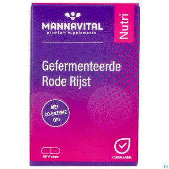 Mannavital riz rouge fermente v-caps 60