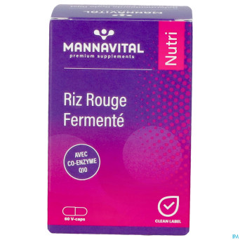 Mannavital riz rouge fermente v-caps 60