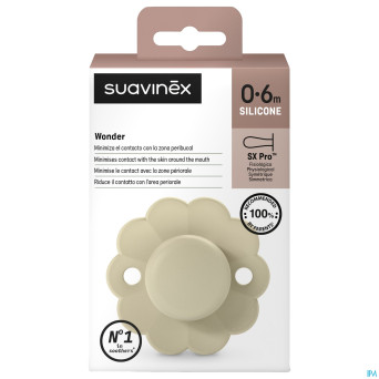Suavinex wonder soother sili.rev.0-6m whitecapgray