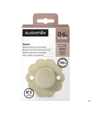 Suavinex wonder soother sili.rev.0-6m whitecapgray