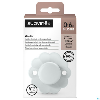 Suavinex wonder soother sili.rev.0-6m illus.blue