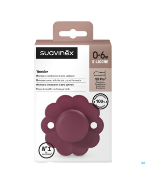 Suavinex wonder soother sili.rev.0-6m viva magenta