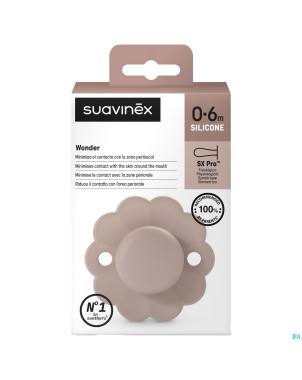 Suavinex wonder soother sili.rev.0-6m pale mauve