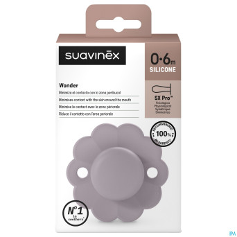 Suavinex wonder soother sili.rev.0-6m mist lavend.