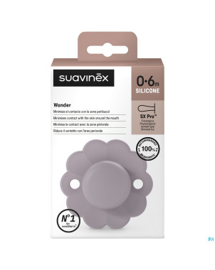Suavinex wonder soother sili.rev.0-6m mist lavend.