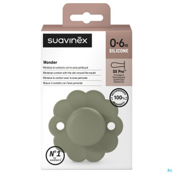 Suavinex wonder soother sili.rev. 0-6m hedge green