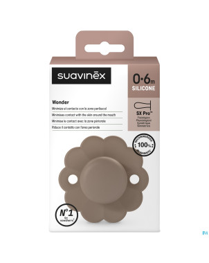 Suavinex wonder soother sili.rev. 0-6m raw umber