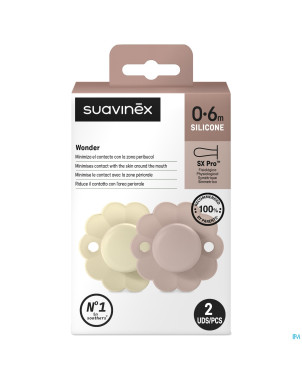 Suavinex wonder soother silli. rev.0-6m wp-pm duo