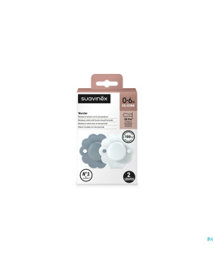 Suavinex wonder soother sili.rev.0-6m lakeblue duo