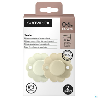 Suavinex wonder soother sili.rev.0-6m wgray duo