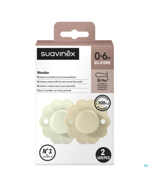 Suavinex wonder soother sili.rev.0-6m wgray duo