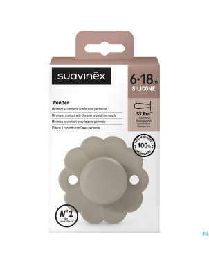 Suavinex wonder soother sili.rev.6-18m gray clouds