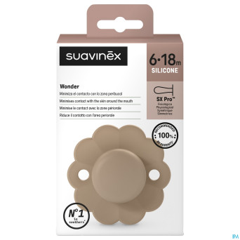 Suavinex wonder soother sili.rev.6-18m cork