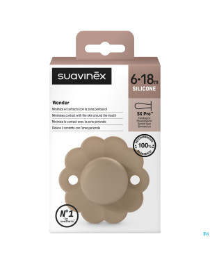 Suavinex wonder soother sili.rev.6-18m cork