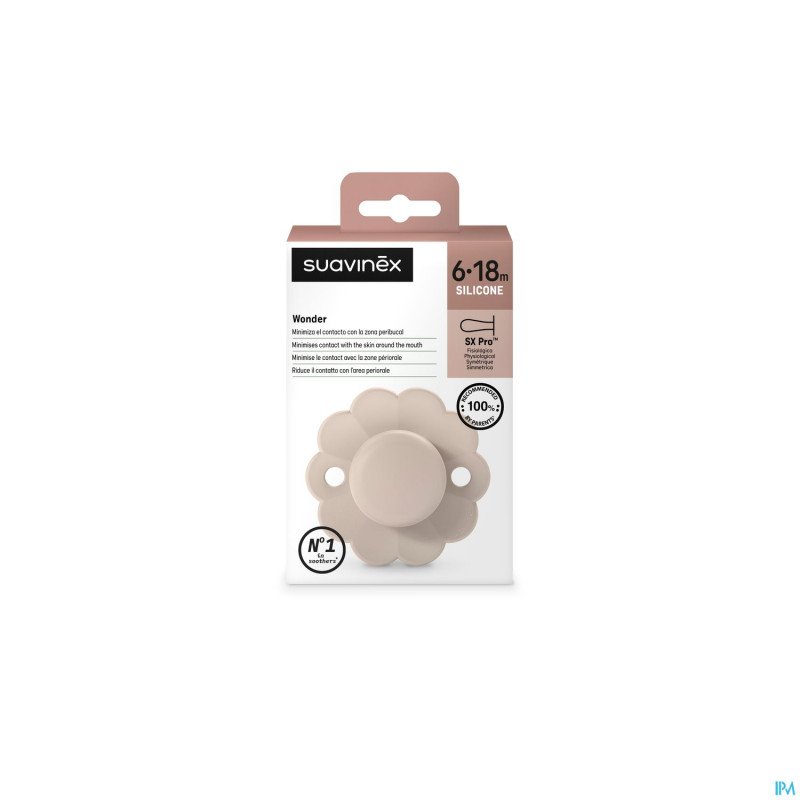 Suavinex wonder soother sili.rev.6-18m mauve chalk