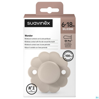 Suavinex wonder soother sili.rev.6-18m mauve chalk