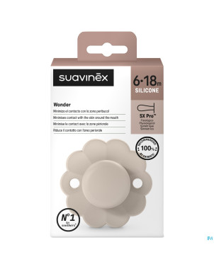 Suavinex wonder soother sili.rev.6-18m mauve chalk