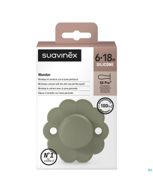 Suavinex wonder soother sili.rev.6-18m hedge green