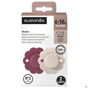 Suavinex wonder soother sili.rev.6-18m magenta duo