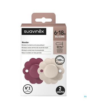 Suavinex wonder soother sili.rev.6-18m magenta duo
