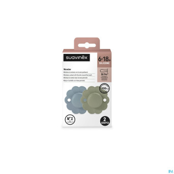 Suavinex wonder soother sili.rev.6-18m lakegr. duo