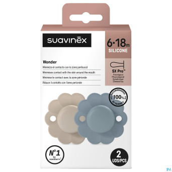 Suavinex wonder soother sili.rev.6-18m lake duo