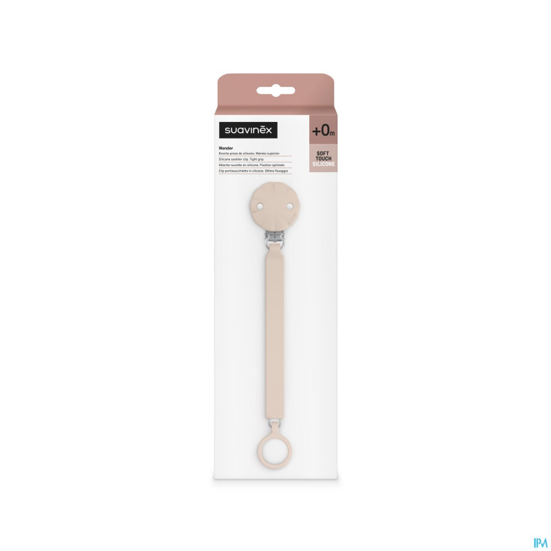 Suavinex wonder soother clip - mauve chalk