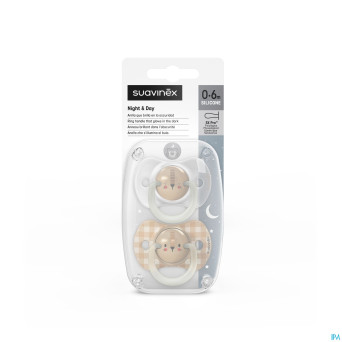 Suavinex n&d soother sili.rev 0-6m lion bg duo