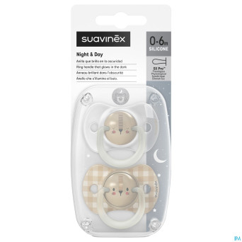 Suavinex n&d soother sili.rev 0-6m lion bg duo