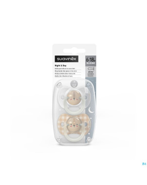 Suavinex n&d soother sili.rev 6-18m lion bg duo