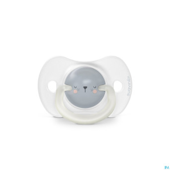 Suavinex n&d soother sili.rev 6-18m bear bl duo