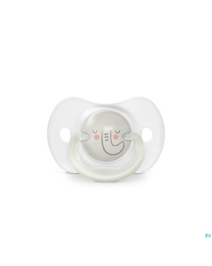 Suavinex n&d soother sili.rev 6-18m elep gr duo