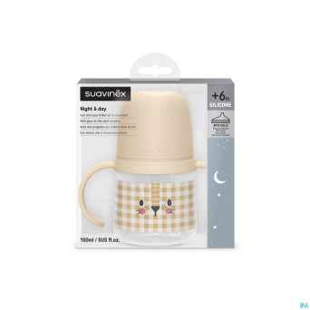 Suavinex n&d bott.hand.n/spill spout lion bg 150ml