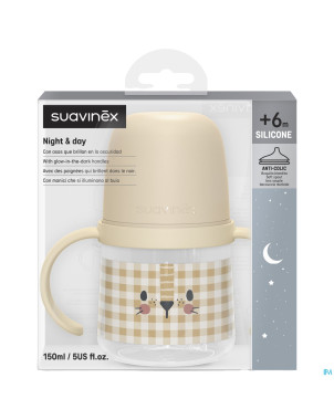 Suavinex n&d bott.hand.n/spill spout lion bg 150ml