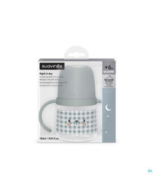 Suavinex n&d bott.hand.n/spill spout bear bl 150ml