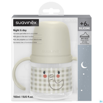 Suavinex n&d bott.hand.n/spill spout elep.gr 150ml