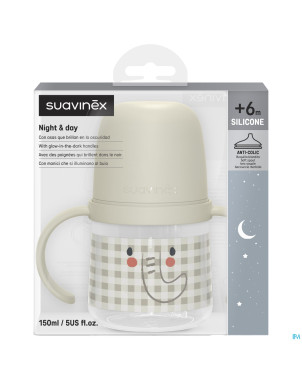 Suavinex n&d bott.hand.n/spill spout elep.gr 150ml