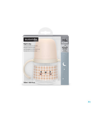 Suavinex n&d bott.hand.n/spill spout rab.pk 150ml