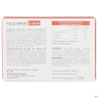 Folic'expert comp 30