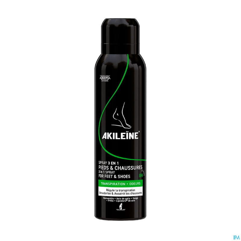 Akileine spray 3en1 pieds & chaussures 150ml