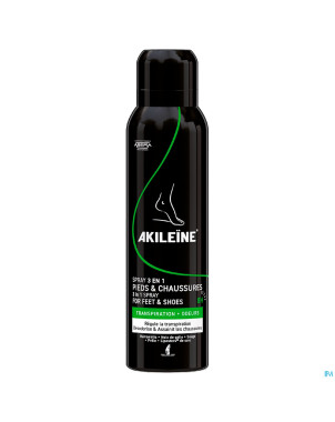 Akileine spray 3en1 pieds & chaussures 150ml