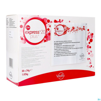 Tyr express plus 20 non aromatise    30x34g