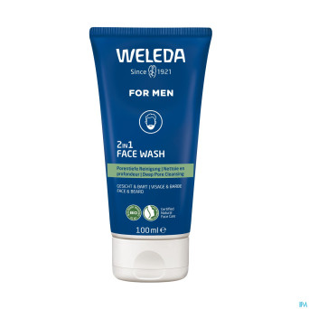 Weleda men 2en1 gel nettoyant visage & barbe 100ml