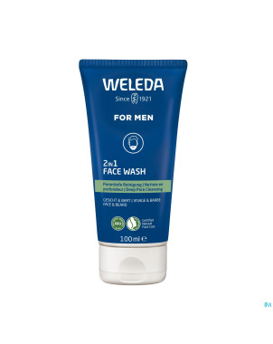 Weleda men 2en1 gel nettoyant visage & barbe 100ml