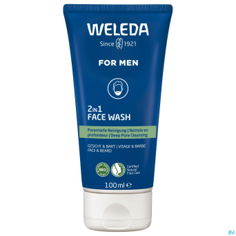 Weleda men 2en1 gel nettoyant visage & barbe 100ml