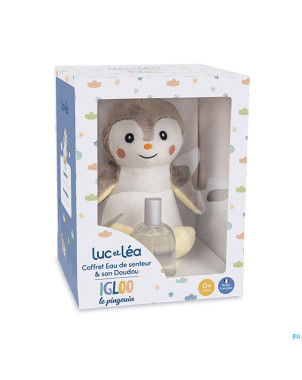 Luc&lea coffret doudou pingouin + eau senteur